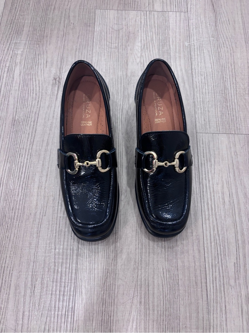 Black Leather Bit-Detail Loafers by